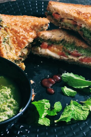 mint pesto sandwich