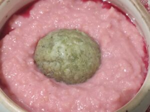 rose custard lava pudding