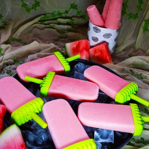 watermelon yogurt popsicles