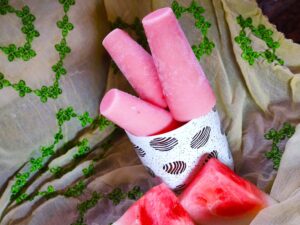 watermelon yogurt popsicles